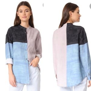 Mara Hoffman Button Down Colorblock Zelda Top